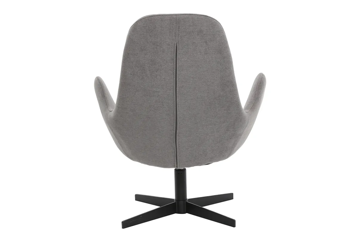 Miliboo Design-Sessel Samteffekt Grau ANDY* Design-sessel|Sessel