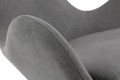 Miliboo Design-Sessel Samteffekt Grau ANDY* Design-sessel|Sessel