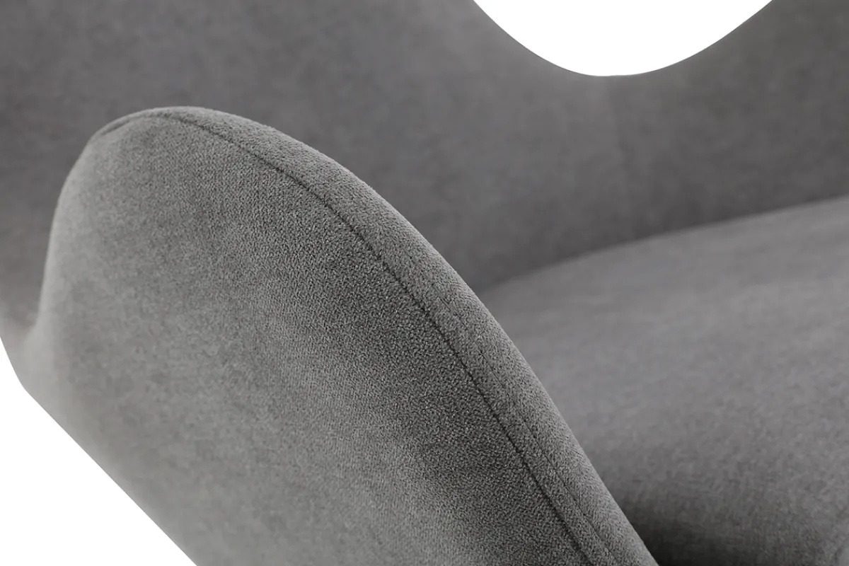 Miliboo Design-Sessel Samteffekt Grau ANDY* Design-sessel|Sessel