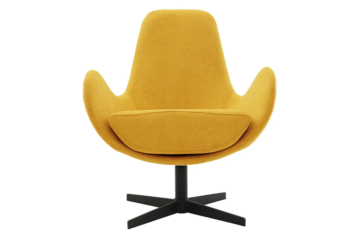 Miliboo Design-Sessel Samteffekt Gelb ANDY* Design-sessel|Sessel