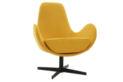 Miliboo Design-Sessel Samteffekt Gelb ANDY* Design-sessel|Sessel