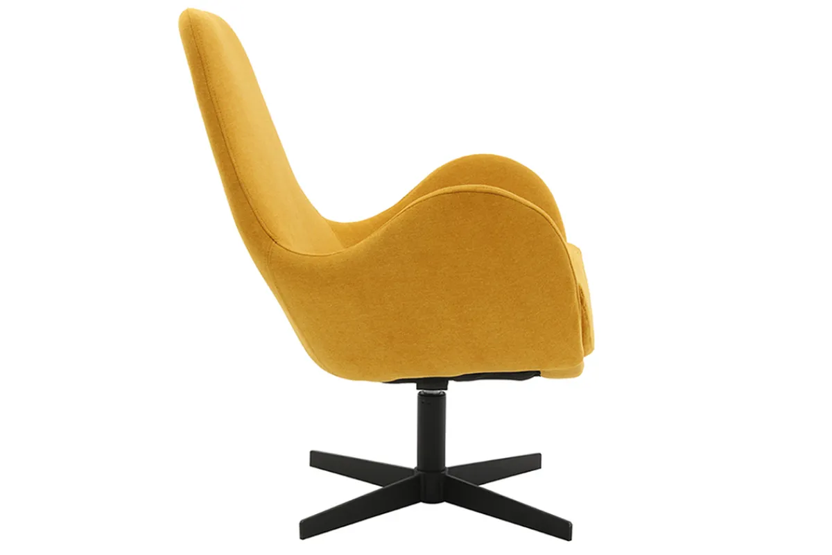 Miliboo Design-Sessel Samteffekt Gelb ANDY* Design-sessel|Sessel