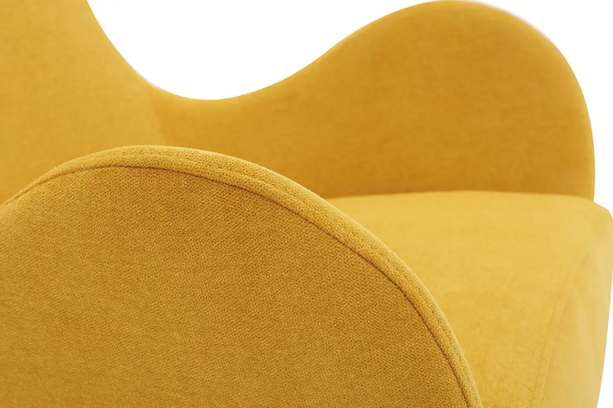 Miliboo Design-Sessel Samteffekt Gelb ANDY* Design-sessel|Sessel