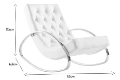 Miliboo Design-Sessel Schaukelstuhl CHESTY Weiß* Design-sessel|Schaukelstühle