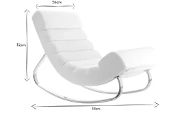 Miliboo Design-Sessel Schaukelstuhl TAYLOR Weiß* Design-sessel|Schaukelstühle