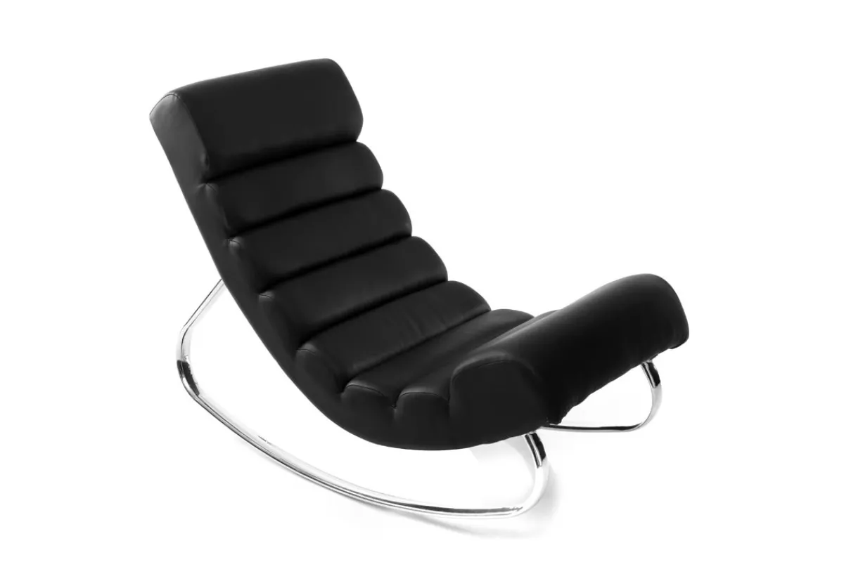 Miliboo Design-Sessel Schaukelstuhl TAYLOR Schwarz* Design-sessel|Schaukelstühle
