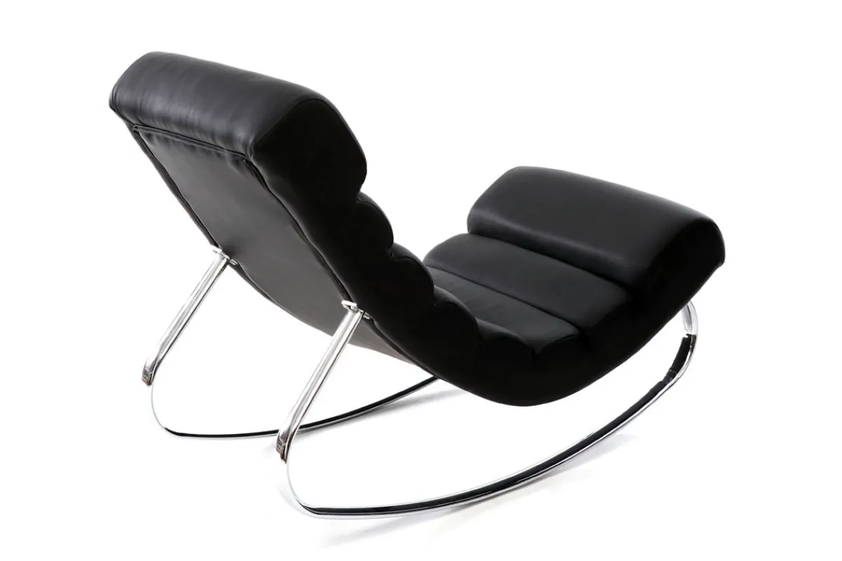 Miliboo Design-Sessel Schaukelstuhl TAYLOR Schwarz* Design-sessel|Schaukelstühle