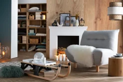 Miliboo Design-Sessel skandinavisch Naturfarben und Eiche YUMI* Design-sessel|Sessel