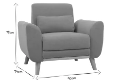 Miliboo Design-Sessel Stoff Gelb und Füße Eiche EKTOR* Design-sessel|Sessel