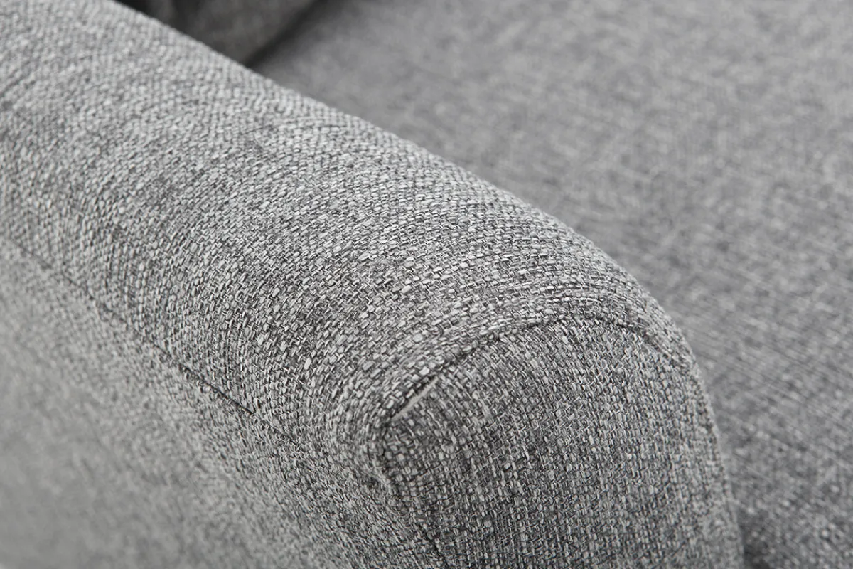 Miliboo Design-Sessel Stoff Grau und Eiche KATE* Design-sessel|Sessel