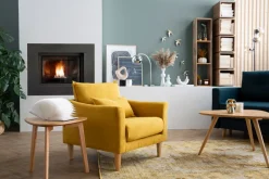 Miliboo Design-Sessel Stoff Grau und Eiche KATE* Design-sessel|Sessel