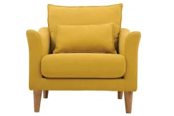 Miliboo Design-Sessel Stoff Grau und Eiche KATE* Design-sessel|Sessel
