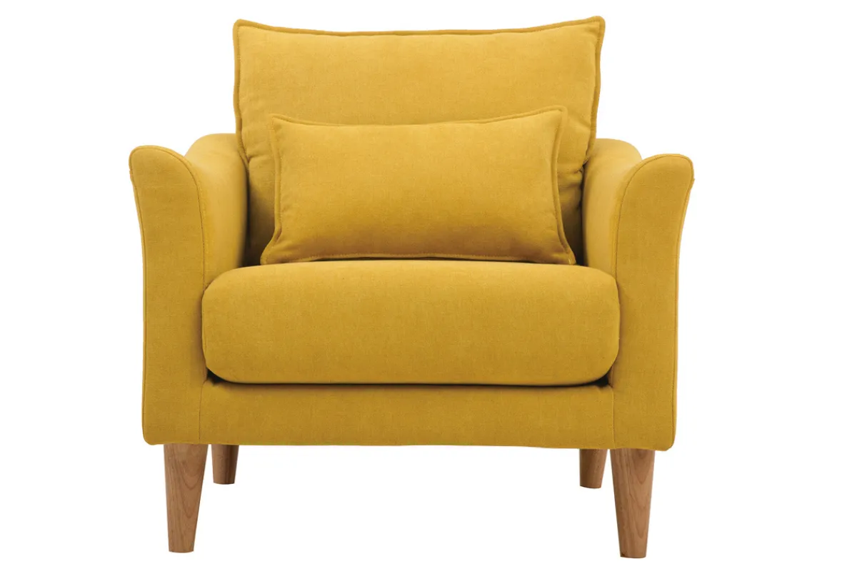 Miliboo Design-Sessel Stoff Grau und Eiche KATE* Design-sessel|Sessel
