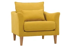 Miliboo Design-Sessel Stoff Grau und Eiche KATE* Design-sessel|Sessel