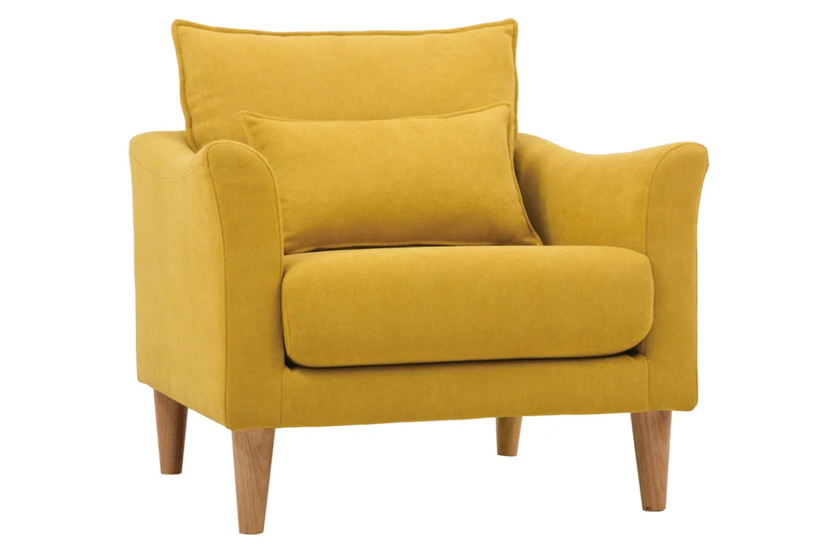 Miliboo Design-Sessel Stoff Grau und Eiche KATE* Design-sessel|Sessel