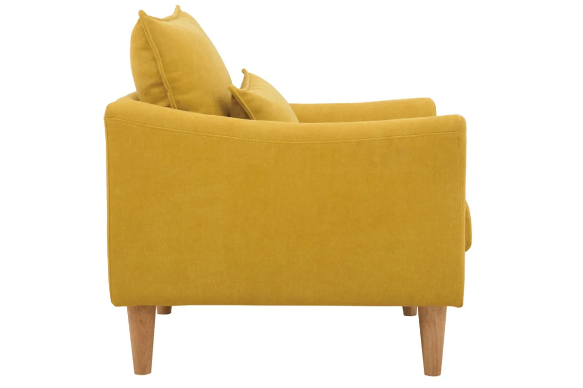 Miliboo Design-Sessel Stoff Grau und Eiche KATE* Design-sessel|Sessel