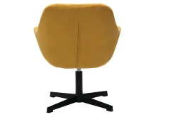Miliboo Design-Sessel Stoff mit Samteffekt in Senfgelb und schwarzem Metall DARWIN* Design-sessel|Bürostühle
