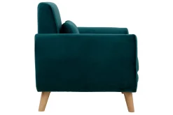 Miliboo Design-Sessel Stoff Petrolblau EKTOR* Design-sessel|Sessel