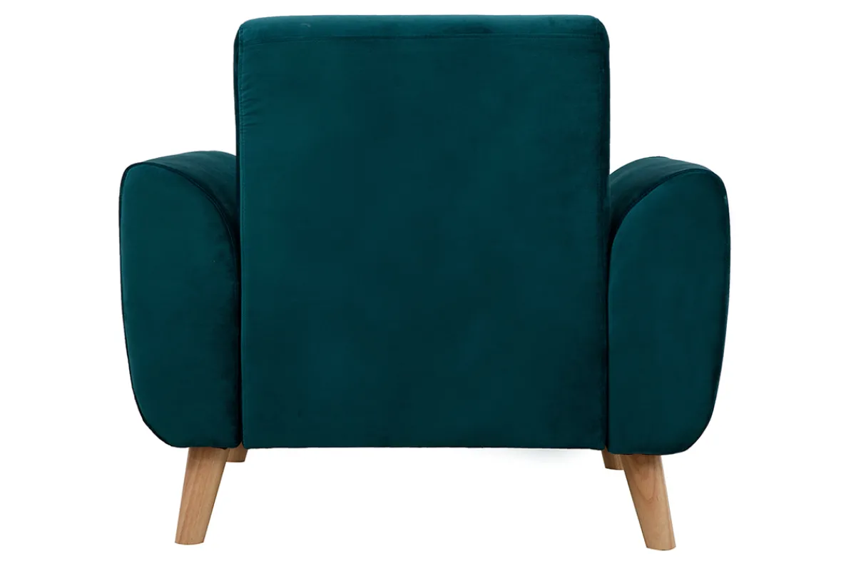 Miliboo Design-Sessel Stoff Petrolblau EKTOR* Design-sessel|Sessel