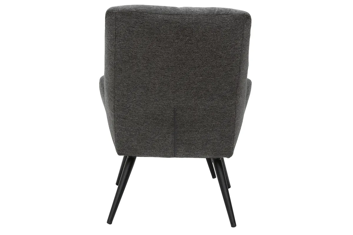 Miliboo Design-Sessel und Fußstütze aus grauem Stoff ZOE* Design-sessel|Sessel
