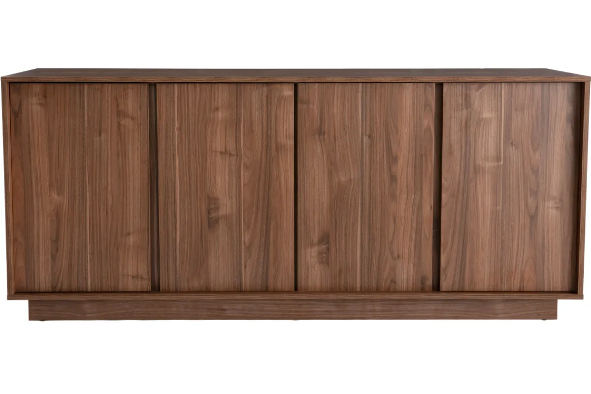 Miliboo Design-Sideboard glänzend Walnussoptik L180 cm COMO* Sideboards