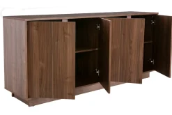 Miliboo Design-Sideboard glänzend Walnussoptik L180 cm COMO* Sideboards