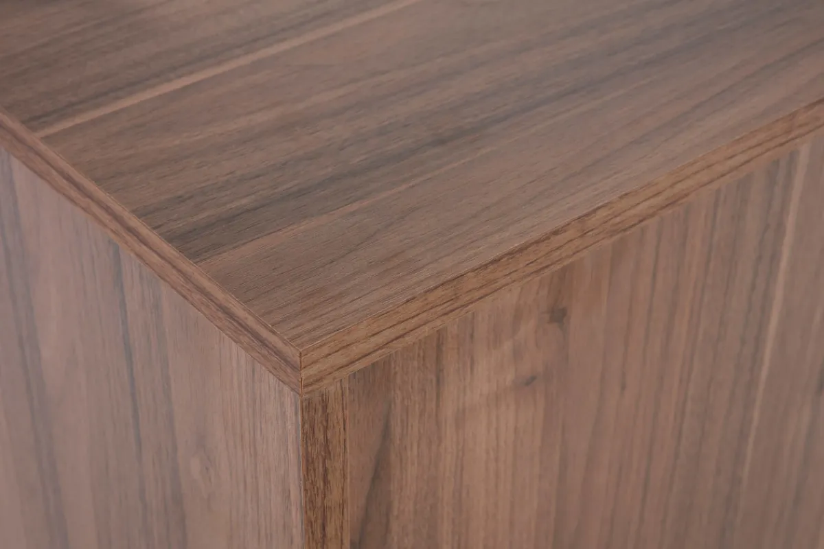Miliboo Design-Sideboard glänzend Walnussoptik L180 cm COMO* Sideboards