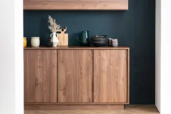 Miliboo Design-Sideboard glänzend Walnussoptik L180 cm COMO* Sideboards
