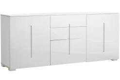 Miliboo Design-Sideboard Weiß lackiert 2 Türen 3 Schubladen TED* Sideboards