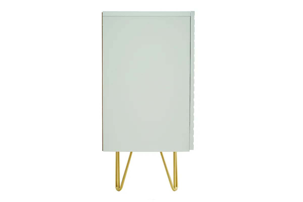 Miliboo Design-Sideboard weiß und vergoldet B160 cm OZEN* Sideboards