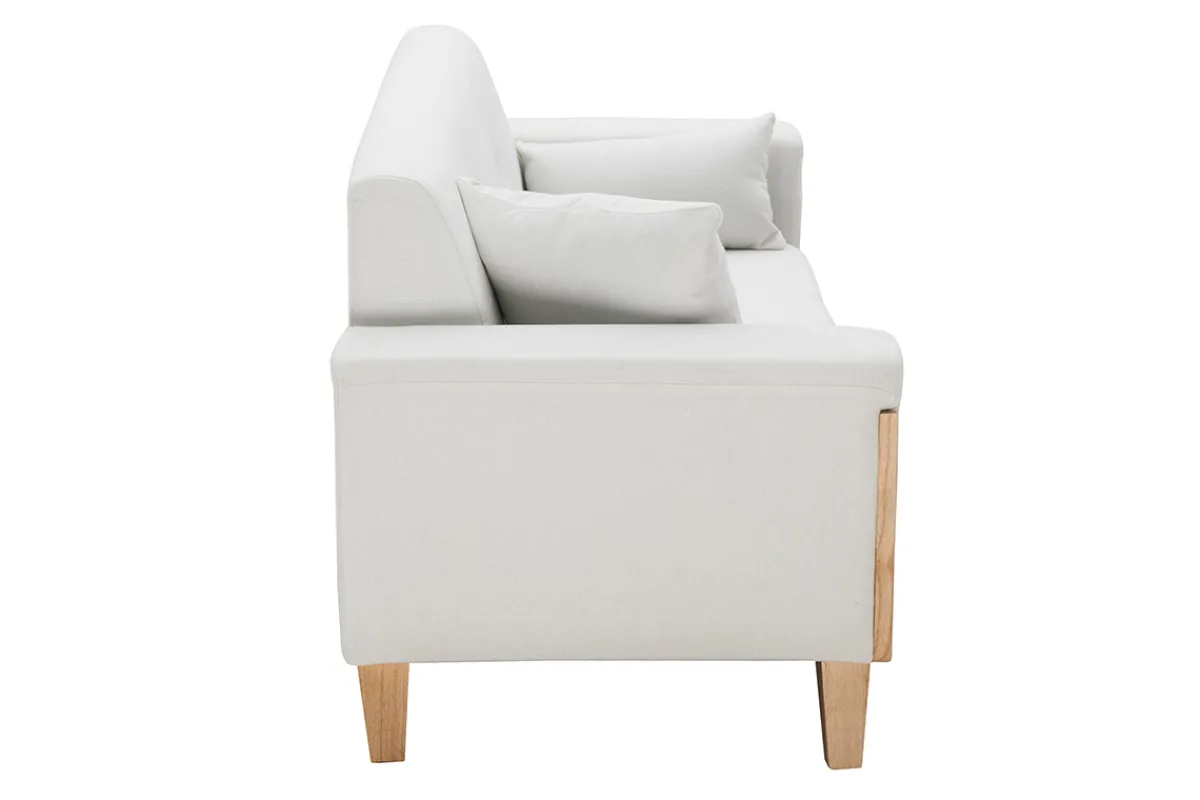 Miliboo Design-Sofa 3 Plätze Altweiß Holzbeine FJORD* Design-sofas