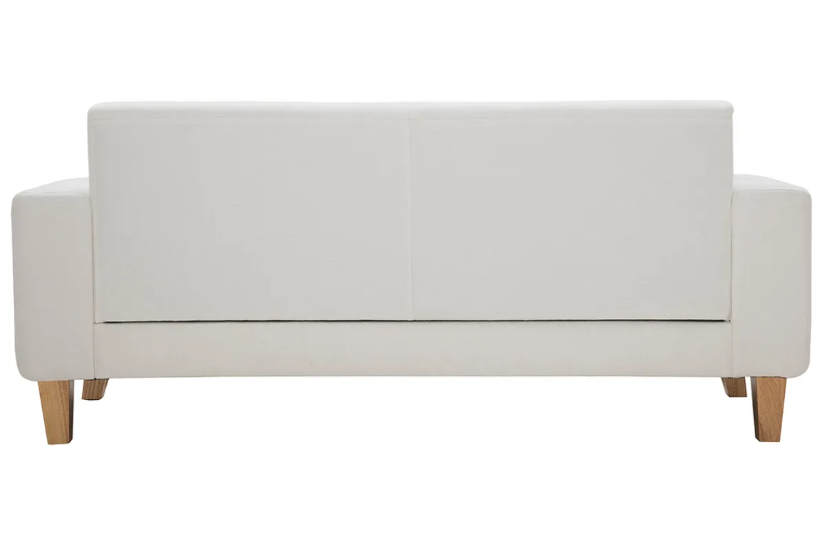 Miliboo Design-Sofa 3 Plätze Altweiß Holzbeine FJORD* Design-sofas