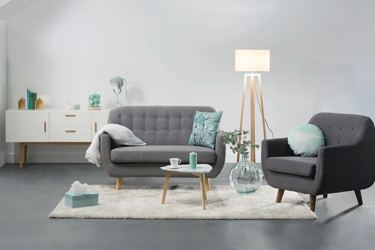 Miliboo Design-Sofa 2 Plätze Anthrazitgrau YNOK* Design-sofas