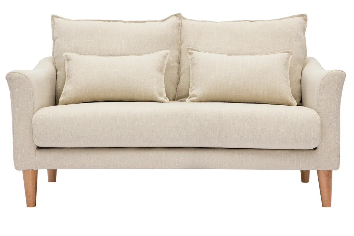 Miliboo Design-Sofa 2 Plätze beiger Stoff KATE* Design-sofas
