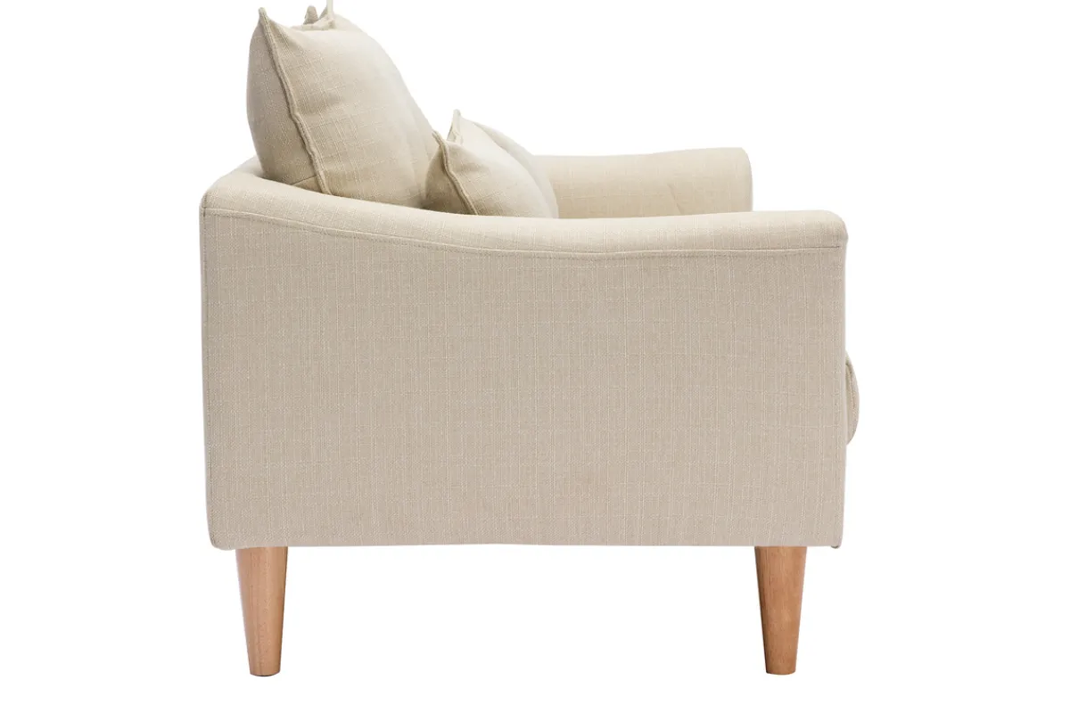 Miliboo Design-Sofa 2 Plätze beiger Stoff KATE* Design-sofas