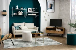 Miliboo Design-Sofa 2 Plätze beiger Stoff KATE* Design-sofas