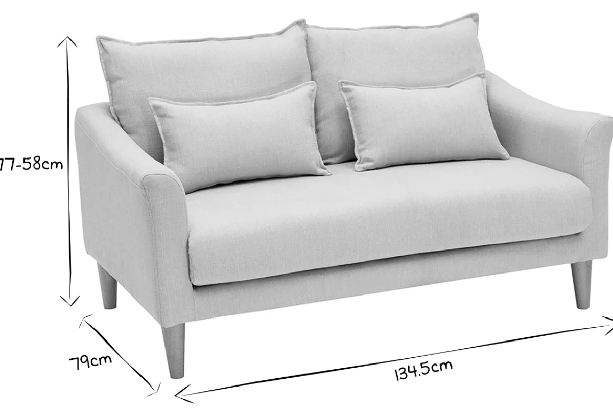 Miliboo Design-Sofa 2 Plätze beiger Stoff KATE* Design-sofas