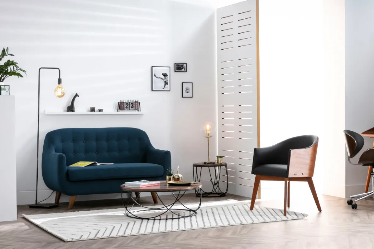 Miliboo Design-Sofa 2 Plätze Blau YNOK* Design-sofas