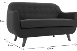 Miliboo Design-Sofa 2 Plätze Blau YNOK* Design-sofas