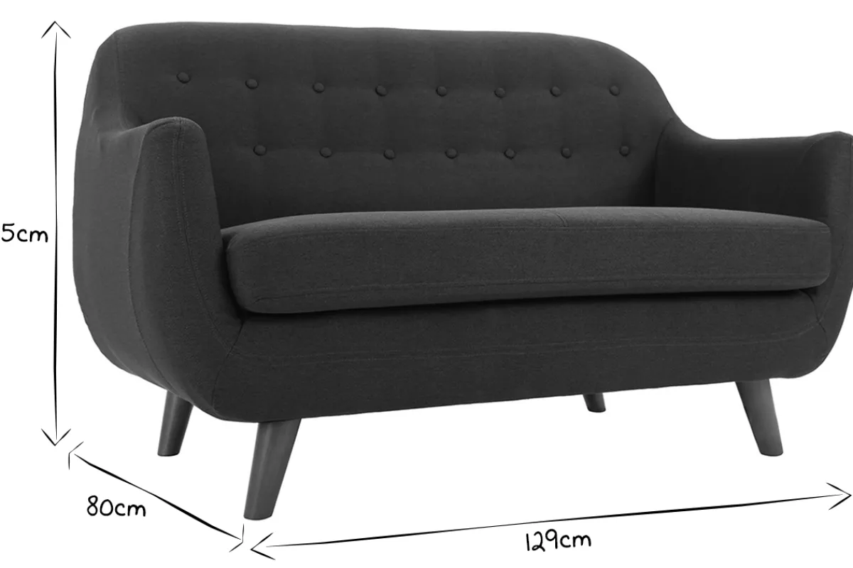 Miliboo Design-Sofa 2 Plätze Blau YNOK* Design-sofas