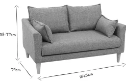 Miliboo Design-Sofa 2 Plätze Grau KATE* Design-sofas