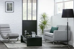 Miliboo Design-Sofa 2 Plätze Grau PURE* Design-sofas