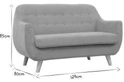 Miliboo Design-Sofa 2 Plätze Grau YNOK* Design-sofas