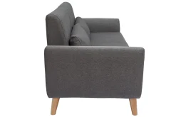 Miliboo Design-Sofa 3 Plätze Stoff dunkelgrauer EKTOR* Design-sofas