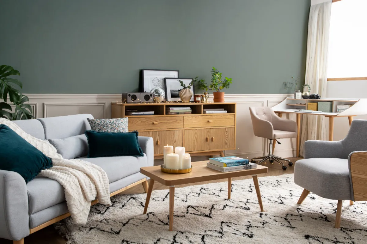 Miliboo Design-Sofa 3 Plätze Stoff dunkelgrauer EKTOR* Design-sofas