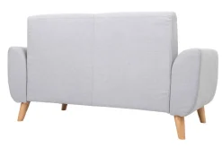 Miliboo Design-Sofa 2 Plätze Stoff Grau Eichenbeine EKTOR* Design-sofas