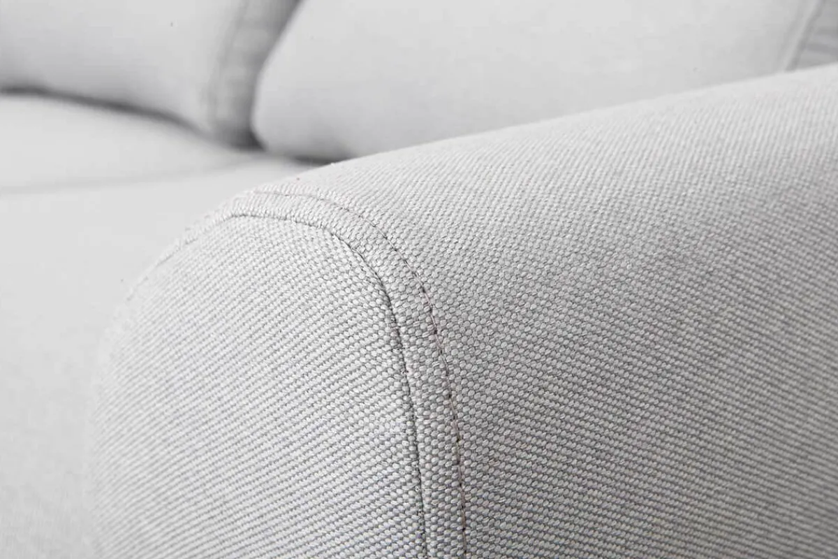 Miliboo Design-Sofa 2 Plätze Stoff Grau Eichenbeine EKTOR* Design-sofas