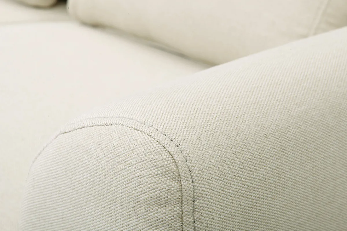 Miliboo Design-Sofa 2 Plätze Stoff naturfarben und Eichenbeine EKTOR* Design-sofas