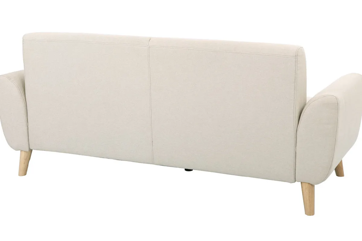 Miliboo Design-Sofa 3 Plätze Stoff naturfarben Eichenbeine EKTOR* Design-sofas