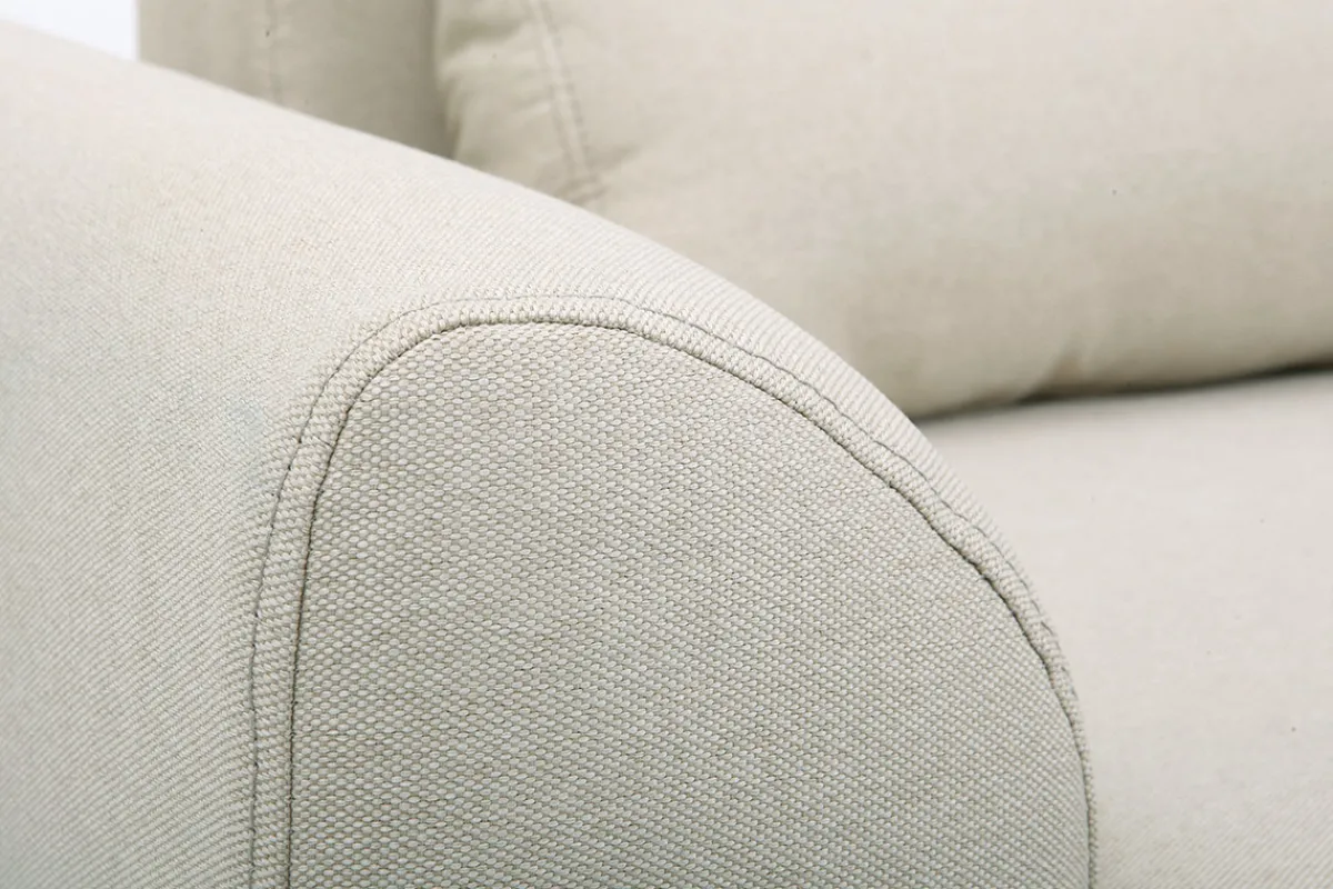 Miliboo Design-Sofa 3 Plätze Stoff naturfarben Eichenbeine EKTOR* Design-sofas